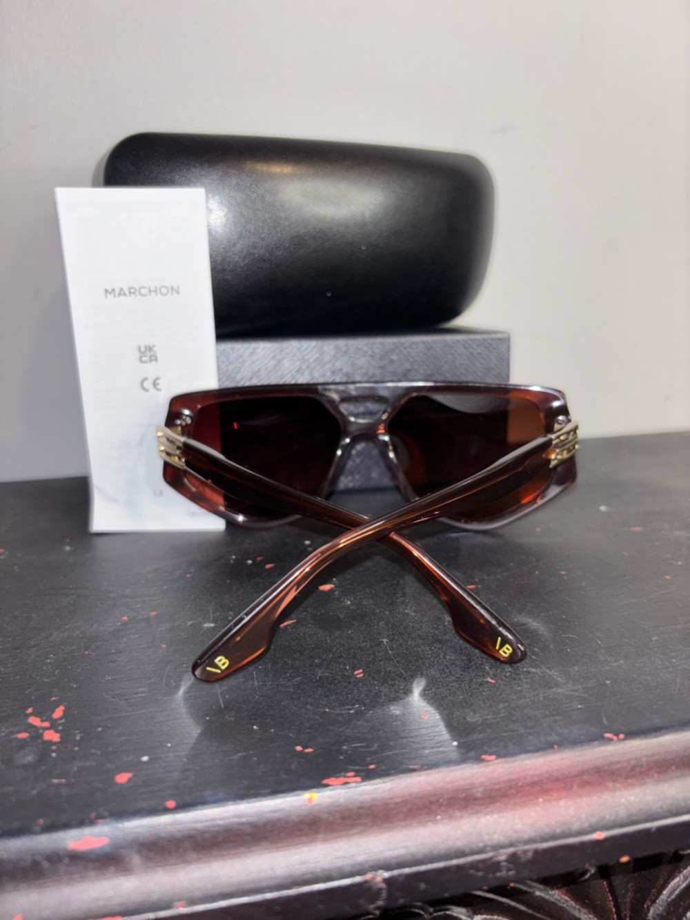 Victoria Beckham Made in Italy Brown Bridge Sunglasses NWT - Picture 3 of 6